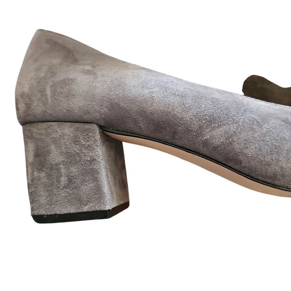 Talbots Isa Gray Suede Women's Shoes with Pearl Embellished Buckle Sz 10 SH457 - Picture 8 of 8